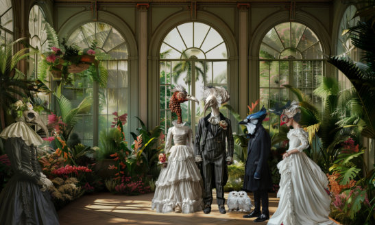 birds orangery wedding