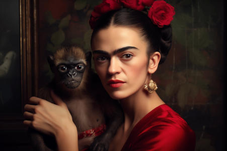 frida mit lieblingsaffen